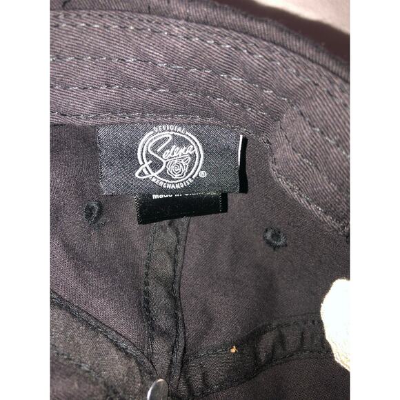 Selena Quintanella Bling Hat Crystal Rhinestone Rose Baseball Cap Black - Picture 5 of 6